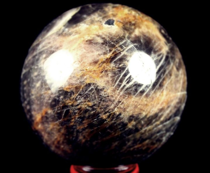 Black moonstone sphere