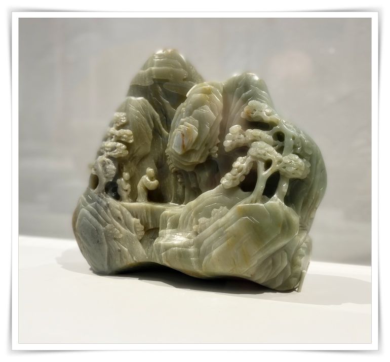 Image of Jade nature scene from the Qing Dynasty