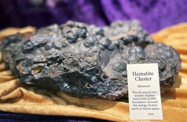 Morrocan natural hematite specimen known for its grounding powers 