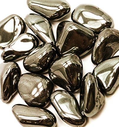 polished mettalic hematite stones